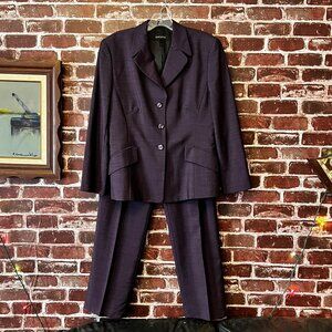 Escada Purple Wool & Mohair Pant Suit